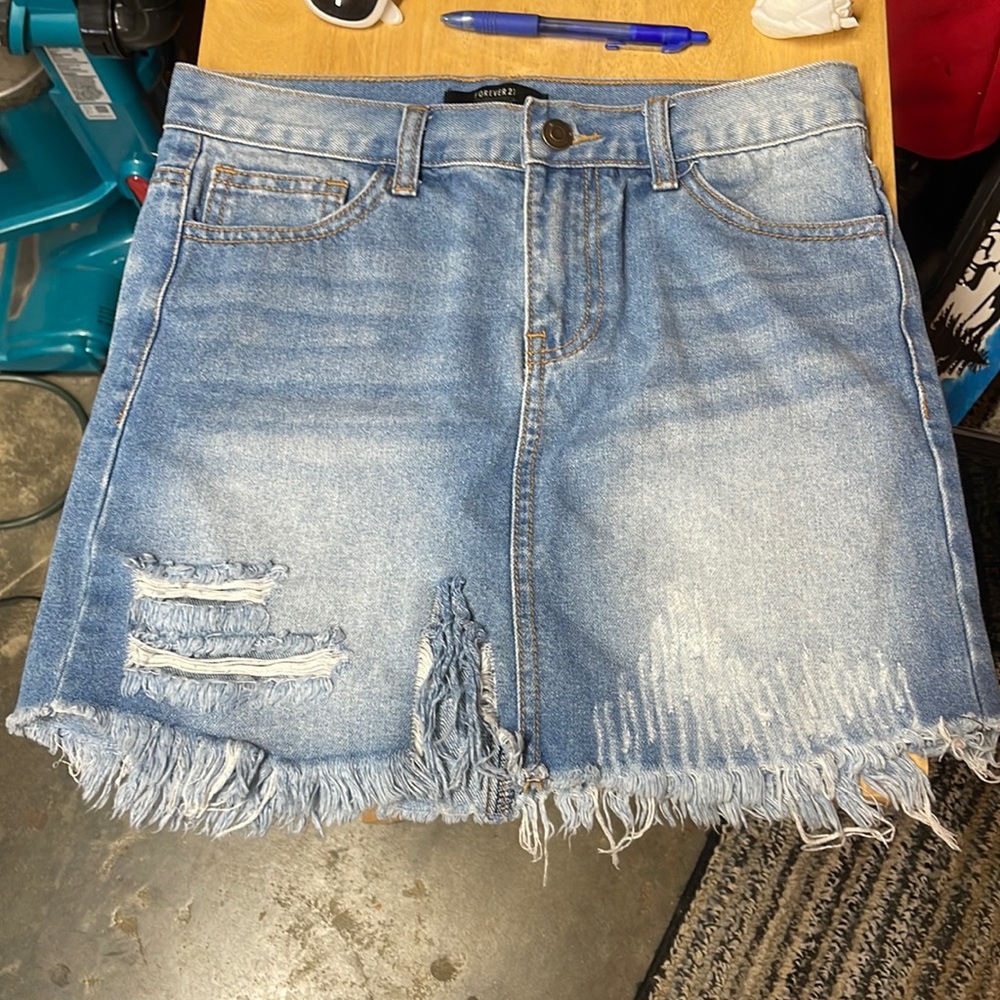 Jean skirt. Size small